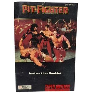 Pit-Fighter Super Nintendo SNES Instruction Manual Booklet SNS-PF-USA THQ 1992